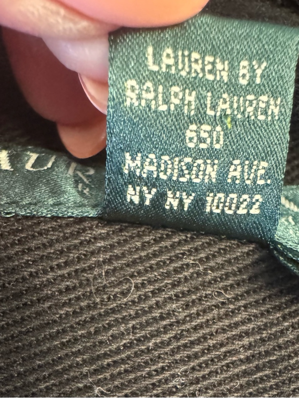 Lauren Ralph Lauren Classic Black Denim Jean Jacket Petite Size S - Picture 7 of 11